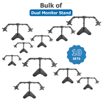 Bulk of 10x Artiss Dual Monitor Desk Stand - Adjustable, Freestanding & Extendable Arms image