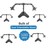 Bulk of 100x Artiss Dual Monitor Desk Stand - Adjustable, Freestanding & Extendable Arms | Collection only image