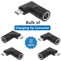 Bulk of 5x Charging Tip Converter 7.4mm x 5.0mm to USB-C for Dell & HP 65W Adapter image