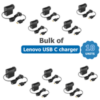 Bulk 10x Lenovo USB-C Genuine Charger, AU Adapter, 45W - PN: 4X20E75134 - For X1 Carbon 5th Gen