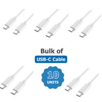 Bulk of 10x USB-C to USB-C Charging Cable for iPad and iPhone, 1 Meter Male to Male (Brand New)