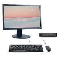 Grade B - Dell/HP/Lenovo Tiny PC desktop + 24" Monitor + New Keyboard and Mouse image