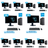 Bulk 10x Intel i5 SFF Entry Gaming Bundle Desktop 8GB RAM SSD+HDD + 24" Monitor - Collection ONLY!