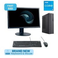 Intel i5 SFF Bundle Desktop 8GB RAM SSD+HDD + 24" Monitor + Keyboard and Mouse image