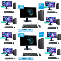 Bulk 10x Entry Level Gaming Desktop Intel i5 16GB RAM SSD 1GB Graphics + 24" Monitor | Collection ONLY! image