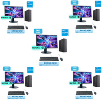 Bulk 5x Entry Level Gaming Desktop Intel i5 16GB RAM SSD 1GB Graphics + 24" Monitor | Collection ONLY!