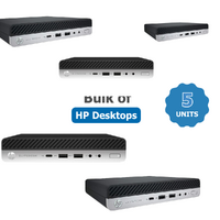 Bulk of 5x HP EliteDesk 800 G4 Mini Desktop PC i5-8500T 2.1GHz 8GB RAM 128GB NVMe Windows 11 image