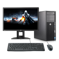 HP Z220 Gaming Desktop i7-3770 3.9GHz 16GB RAM 480GB SSD GT1030 + 24" Monitor image