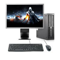 HP Z220 Bundle SFF Gaming Desktop i7-3770 1TB 16GB RAM 4GB GTX 1650 + 24" Monitor Display image