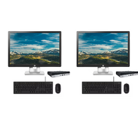 Bulk of 2x HP EliteDesk 800 G5 Mini Desktop Bundle i5-9500T Six-Core 128GB 8GB RAM + 24" Display image