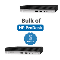 Bulk of 2x HP ProDesk 400 G4 Mini Desktop i5-8500T (6-cores) 3.5GHz SSD+HDD 8GB RAM image