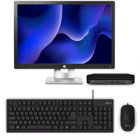 HP Prodesk 400 G6 Mini Bundle Desktop i5-10500T 6-Core 256GB 16GB RAM + 24" Monitor image