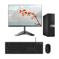 Dell 7050 SFF Bundle Desktop i5-7500 3.4GHz 256GB NVMe 16GB RAM + 24" Frameless Monitor