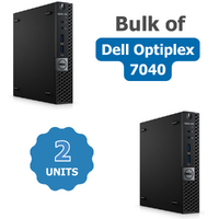 Bulk of 2x Dell OptiPlex 7040 Micro Desktop i5-6500T 2.5GHz 8GB RAM 256GB SSD + Wi-Fi image