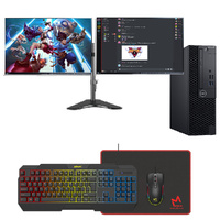 Dell 3060 SFF Gaming Bundle Desktop i5-8500 6-Cores 1TB 16GB RAM 6GB RTX 3050 + Dual 24" Monitor image