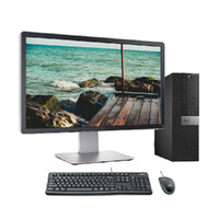 Dell 3070 SFF Bundle Desktop PC i5-9500 Six-Cores 16GB RAM 256GB SSD+HDD + 24" Monitor