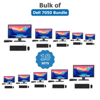 Bulk of 10x Dell 7050 Micro Desktop Bundle i5-7500 3.3GHz 128GB 8GB RAM + 24" Monitor | Collection Only image