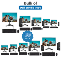 Bulk of 50x Dell 7060 Bundle Desktop i7-8700T 2.4GHz 16GB RAM 256GB + 24" Slim Monitor | Collection Only image