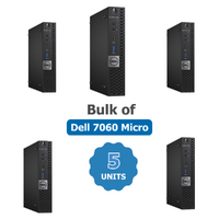 Bulk of 5x Dell 7060 Micro Desktop i7-8700T 2.4GHz 16GB RAM 256GB NVMe Win 11 image