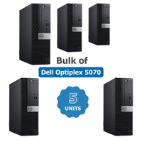 Bulk of 5x Dell OptiPlex 5070 SFF Desktop i7-9700 8-cores 3.00GHz 256GB 16GB RAM image