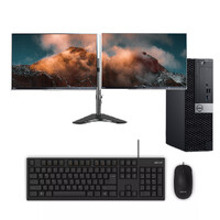 Dell 5070 Bundle SFF Desktop i7-9700 8-cores 3.00GHz 1TB 32GB RAM + Dual 24" Slim Monitor image