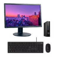 Dell 3000 Bundle Micro Desktop i5-12500T 6-core 256GB 16GB RAM + 24" Monitor