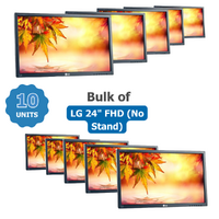 Bulk of 10x LG 24" FLATRON E2411PU FHD LCD Monitor (1920x1080) Built with Speakers - NO STAND