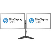 Bulk 10x Sets Dual HP EliteDisplay E241i FHD 24" Monitor + Articulating Display Mount Stand image