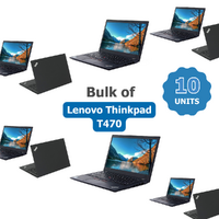 Bulk of 10x Lenovo ThinkPad T470 14" FHD Laptop PC i5-7200U Up to 3.1GHz 256GB SSD 8GB RAM Windows 11 image