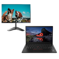 Lenovo X1 Carbon 8th Gen 14" Touch Laptop i7-10610U 4.2GHz 1TB 16GB RAM + 24" Monitor image