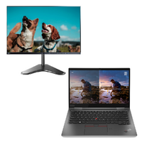 Lenovo X1 Yoga Gen 5 2-in-1 Laptop i7-10610U 4.9GHz 1TB 16GB RAM 4G LTE + 24" Monitor image