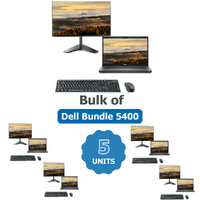 Bulk of 5x Dell 5400 14" Bundle Laptop i5-8265U 3.9GHz 256GB 8GB RAM + 24" Slim Monitor image