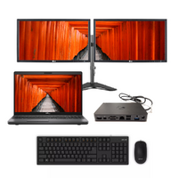 Dell 5500 Bundle 15" Laptop i5-8365U Up to 4.1GHz 256GB 16GB +  Dual 24" Monitor + Docking station image