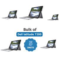 Bulk of 5x Dell Latitude 7200 2-in-1 13" Laptop i5-8365U 4.1GHz 256GB 16GB RAM Windows 11 image