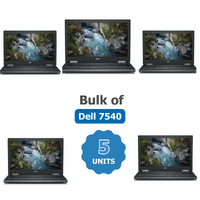 Bulk of 5x Dell 7540 15" 4K Laptop i7-9850H 6-Core 2.6GHz 512GB 32GB RAM RTX 3000 image