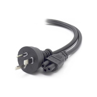 Cloverleaf Power Cable Lead 3 Pin (Australia) to IEC C5 Plug - 1m Length