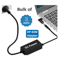 Bulk of 2x HP AC Adapter 45W Power Supply, 19.5V - 2.31A (Blue Tip) + USB-C Adapter image