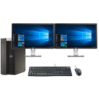 Dell 5810 Bundle Desktop Tower Xeon E5-1620v3 3.5GHz 512GB 16GB RAM + Dual 24" Monitor