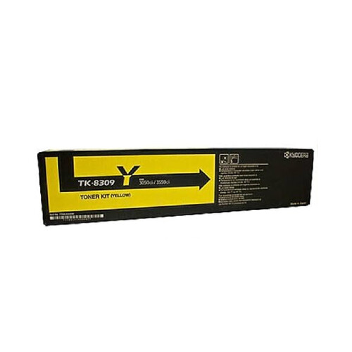 Genuine Kyocera TK-8309 Yellow Toner Kit TASKalfa 3050ci, 3550ci - 15,000 pages