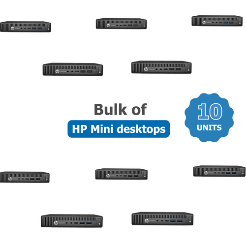 Bulk 10x HP 800 G2 Mini Desktop i5-6500T 3.1GHz 8GB RAM 128GB SSD Windows 10