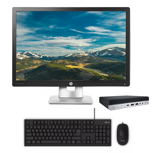 HP EliteDesk 800 G5 Mini Desktop Bundle i5-9500T 256GB 16GB RAM + 24" Monitor | 3-Year Warranty