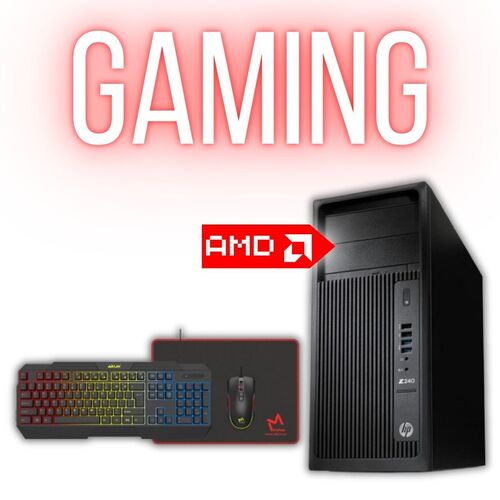 HP Gaming Tower Intel i7/Xeon 256GB 16GB RAM  4GB Radeon RX 550 + Gaming Keyboard & Mouse