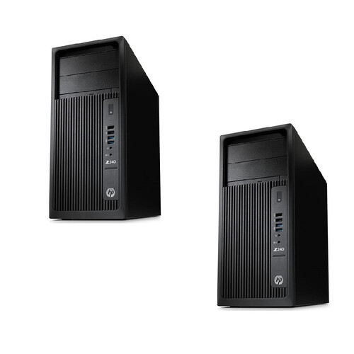 Bulk of 2x HP Z240 Workstation Tower E3-1270v5 3.6GHz 16GB RAM 256GB SSD + HDD Win 10