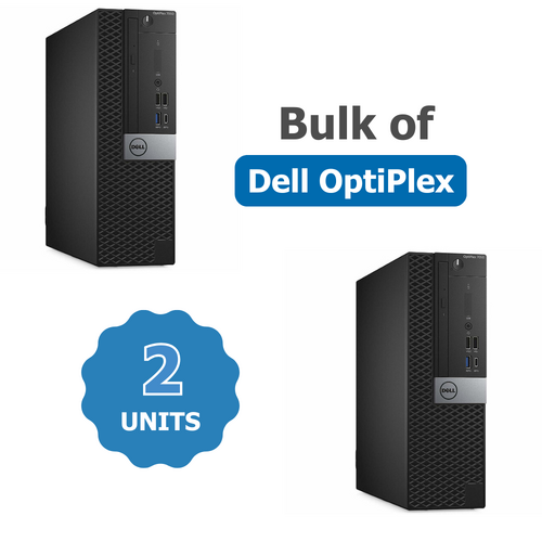 Bulk of 2x Dell OptiPlex 7050 SFF Desktop i5-7500 3.4GHz 16GB RAM 256GB SSD Windows 11