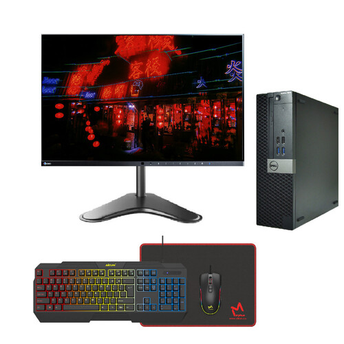 Dell 7040 Bundle Gaming Desktop i7-6700 3.4GHz 256GB 16GB RAM GTX 1050ti + 24" Monitor