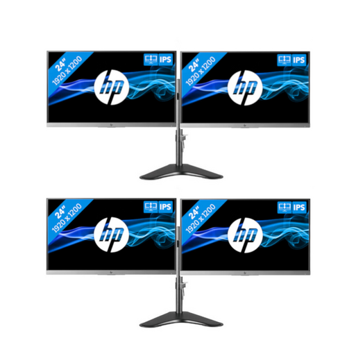 Bulk 2x Dual HP EliteDisplay E243i 24-in IPS LED Monitor + articulating dual display mount