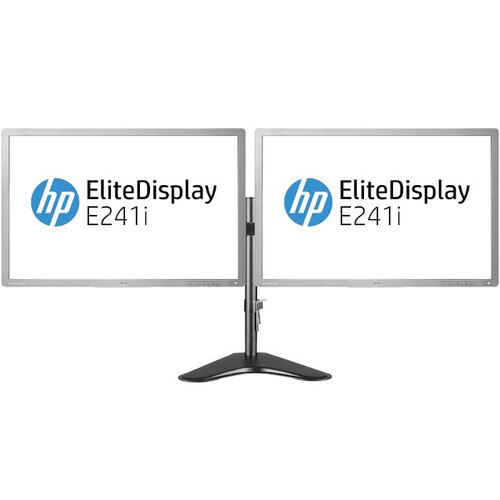 Bulk 10x Sets Dual HP EliteDisplay E241i FHD 24" Monitor + Articulating Display Mount Stand