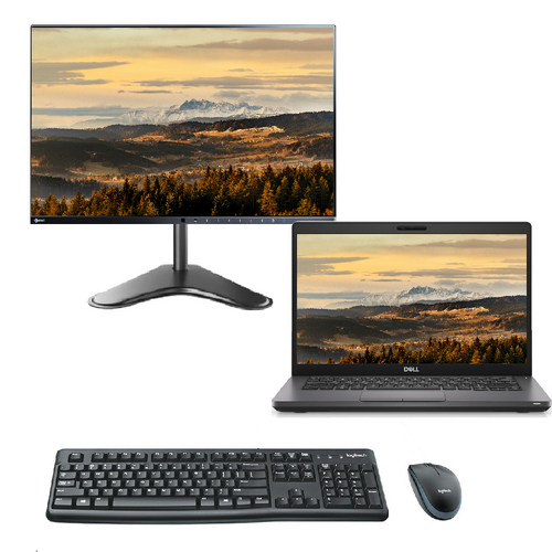 Dell 5400 14" Bundle Laptop i5-8265U 3.9GHz 256GB 8GB RAM + 24" Slim Monitor, Keyboard & Mouse