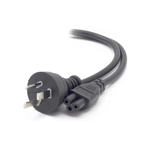 Cloverleaf Power Cable Lead 3 Pin to IEC C5 Plug (Australia), 1m Length