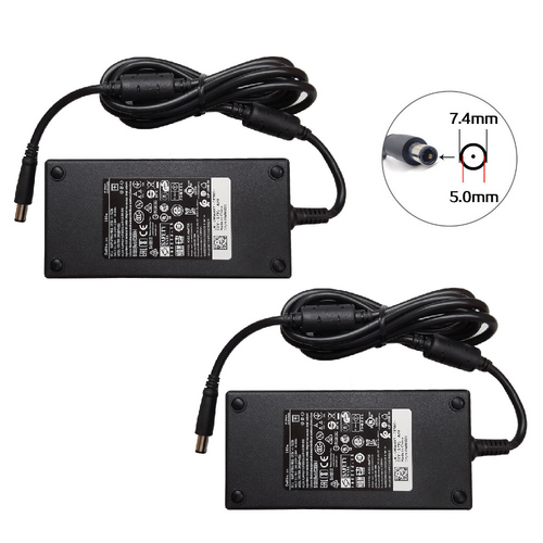 Bulk of 2x Dell AC Adapter 180W - DA180PM111 19.5V (9.23 A) 7.4mm x 5.0mm - For Alienware Laptop